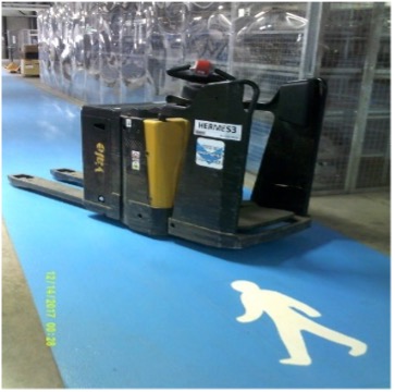forklift blocking path new
