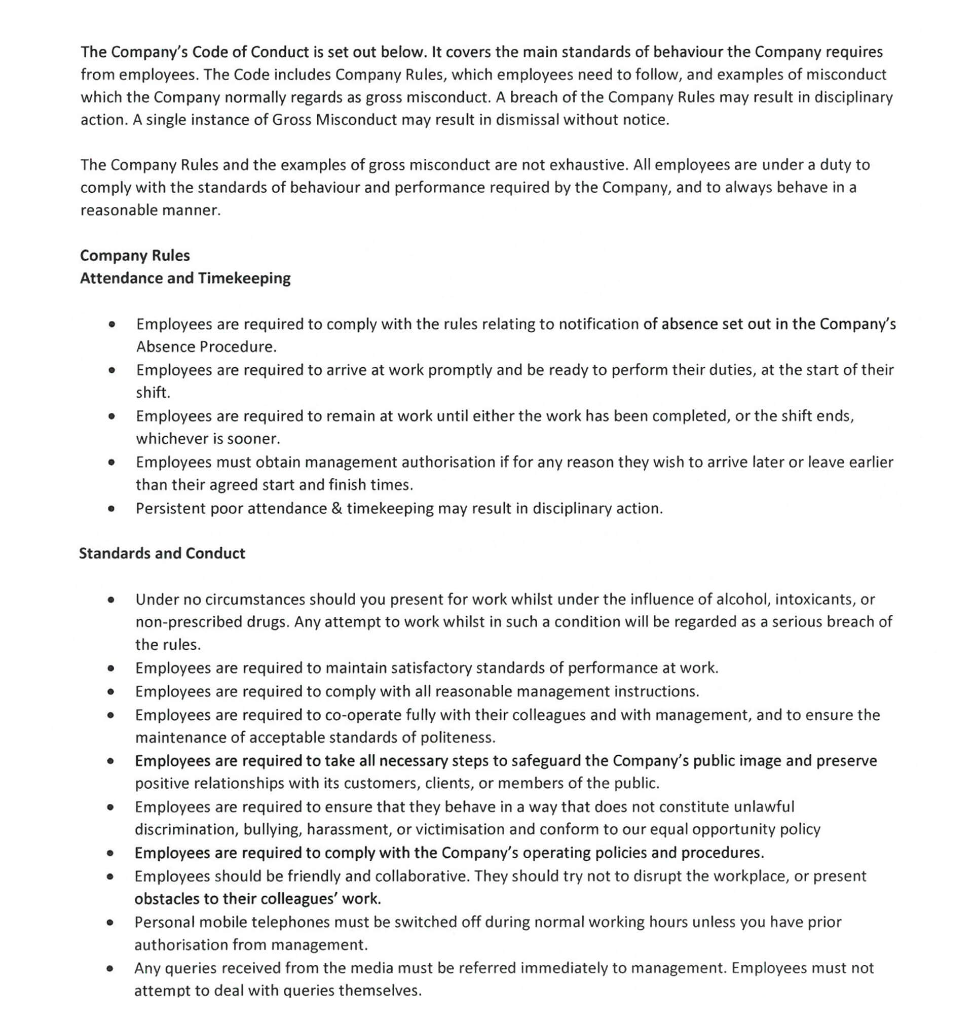 Code of Conduct 1