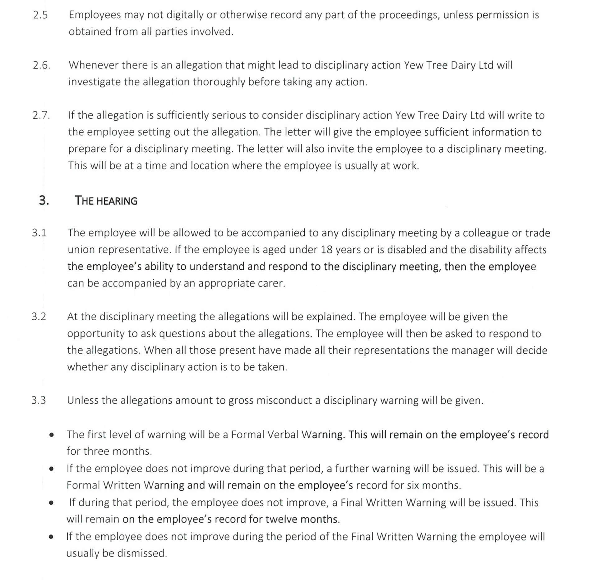 Disciplinary Procedures 2 1