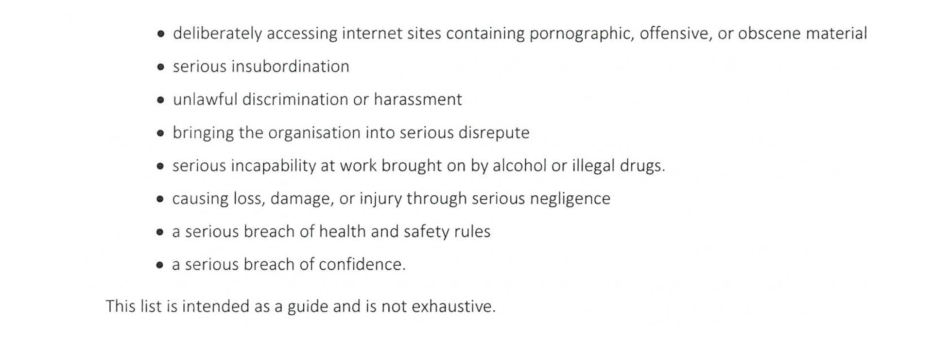 Disciplinary Procedures 4 1