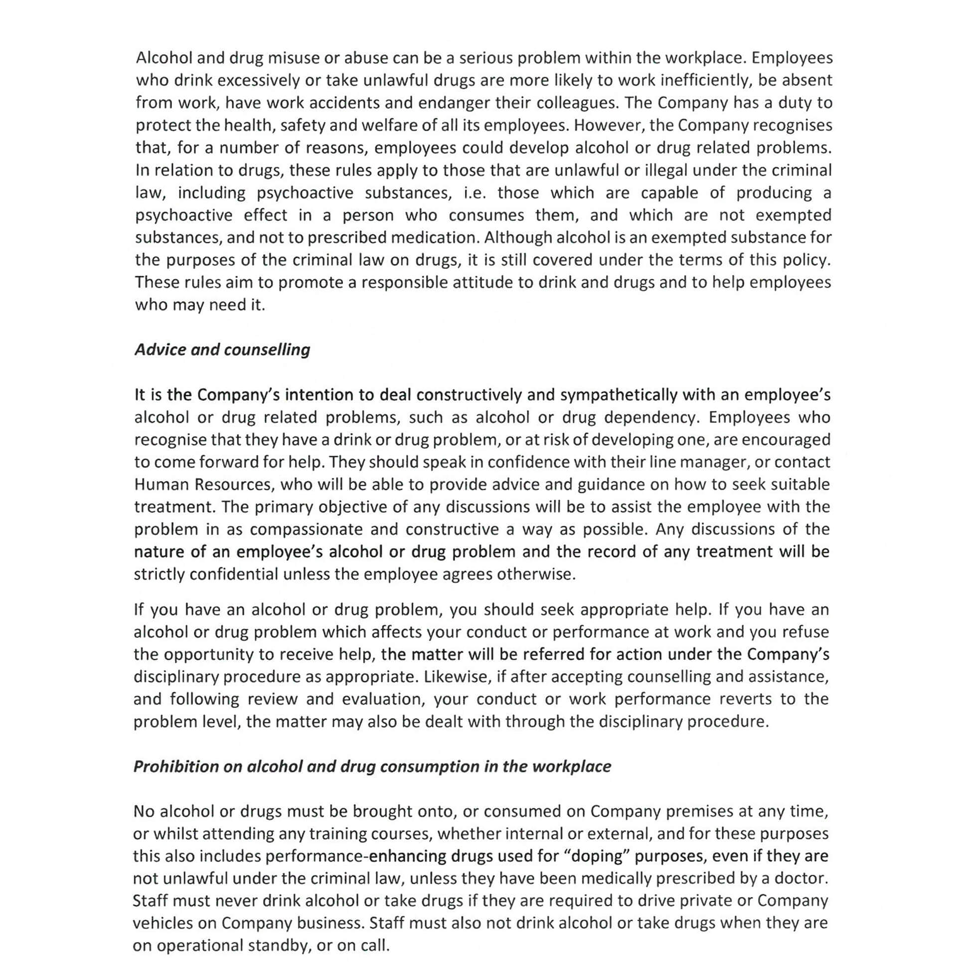 Drugs Alcohol Policy 1