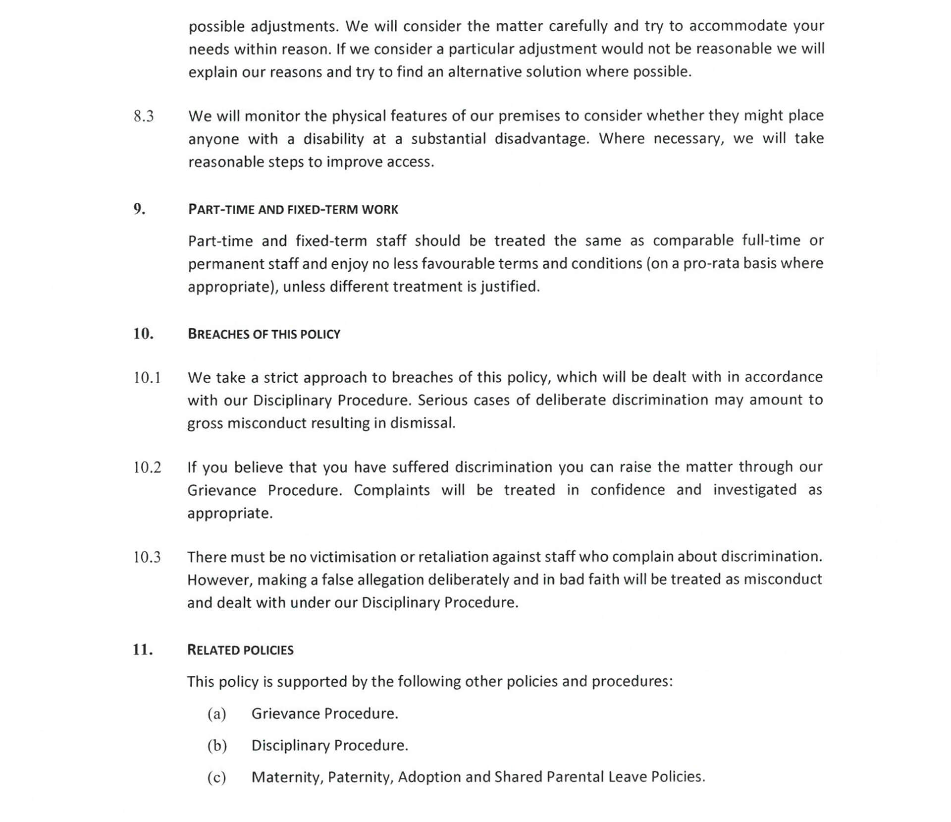 Equal Opportunities Policy 5
