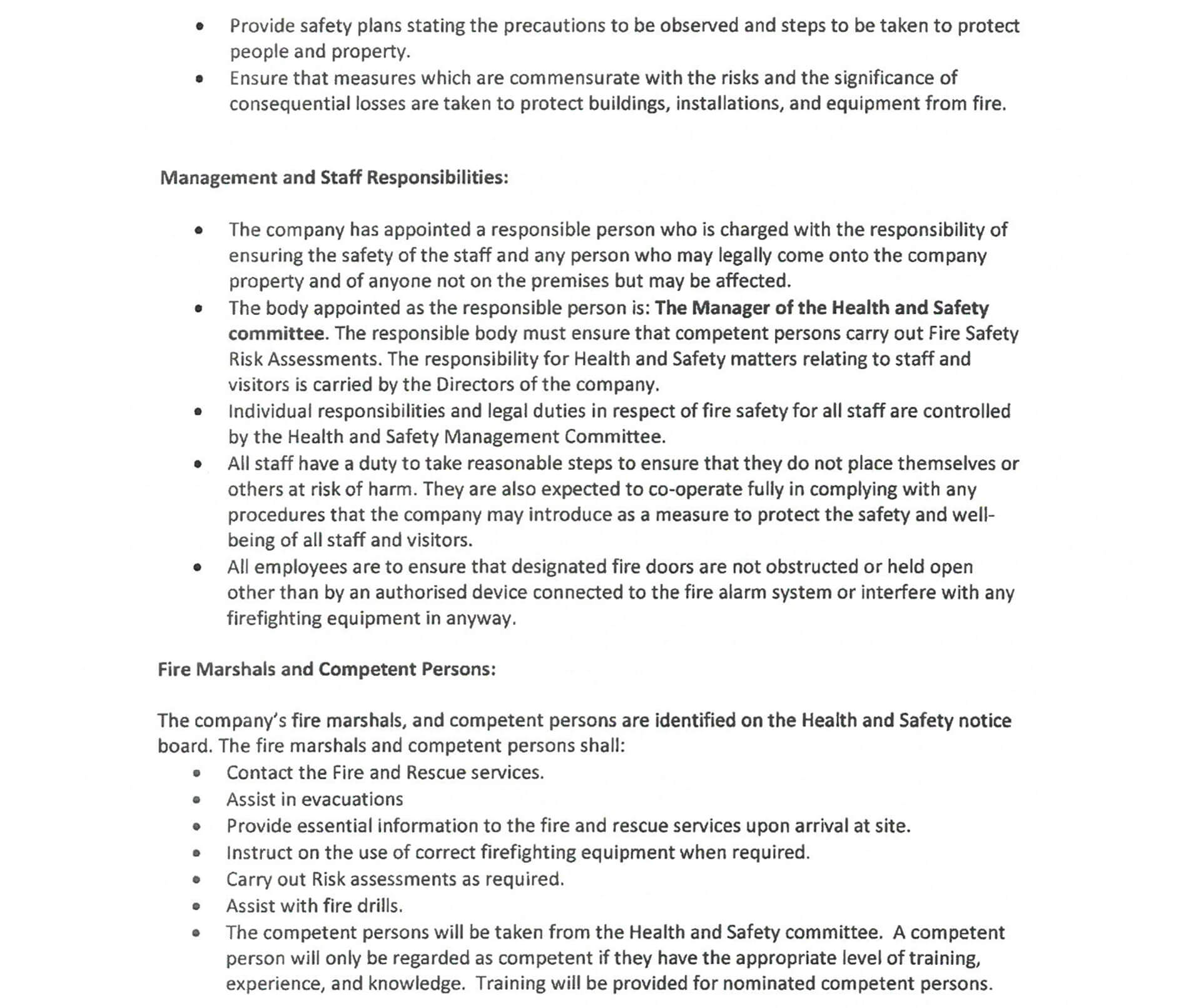 Fire Policy Statement 2