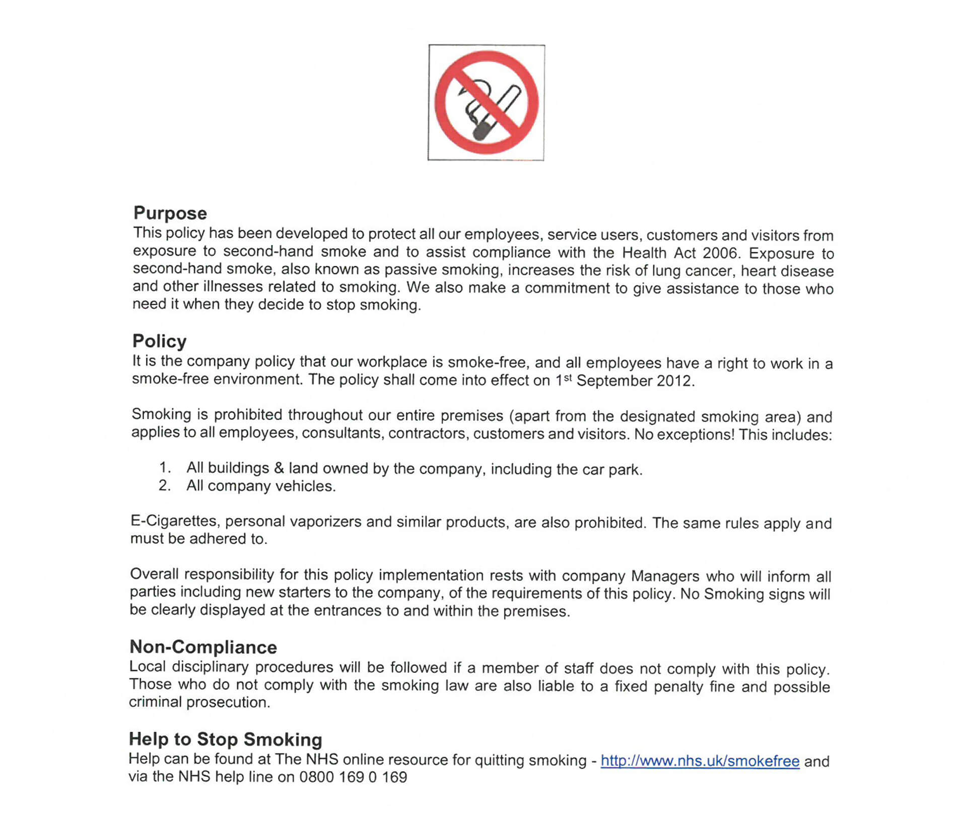 Smoking Policy