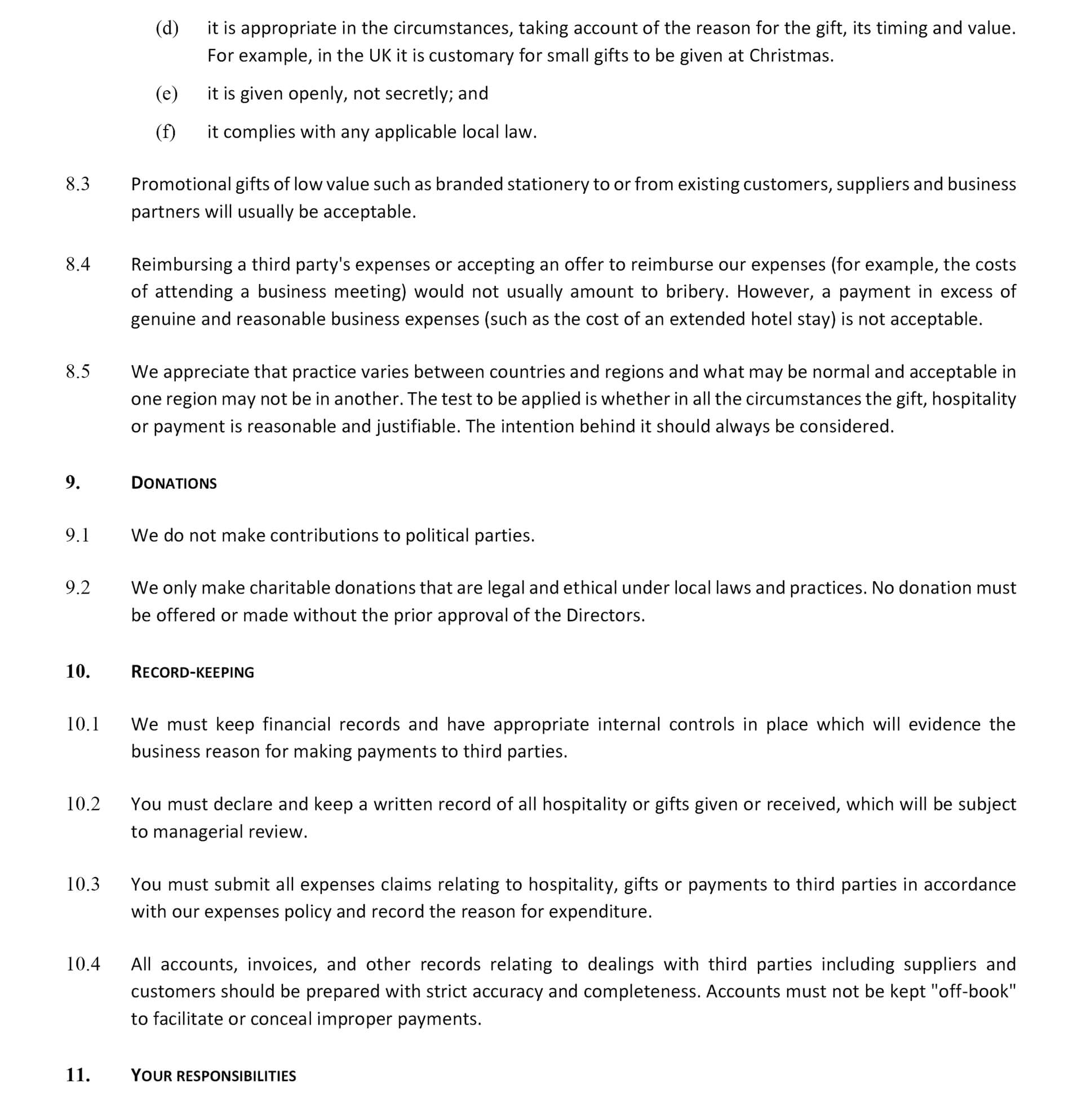 yew tree dairy anti corruption bribery policy 5